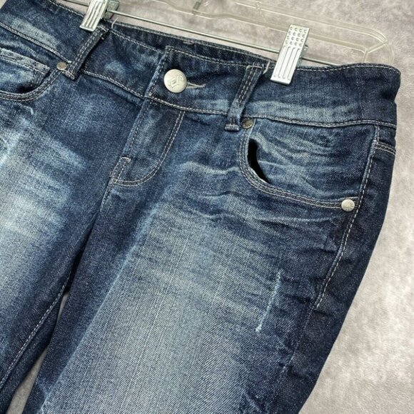 Decree Jeans Boot Cut Womens 5 Blue Dark Wash Stretch Denim Casual Juniors - Picture 4 of 12